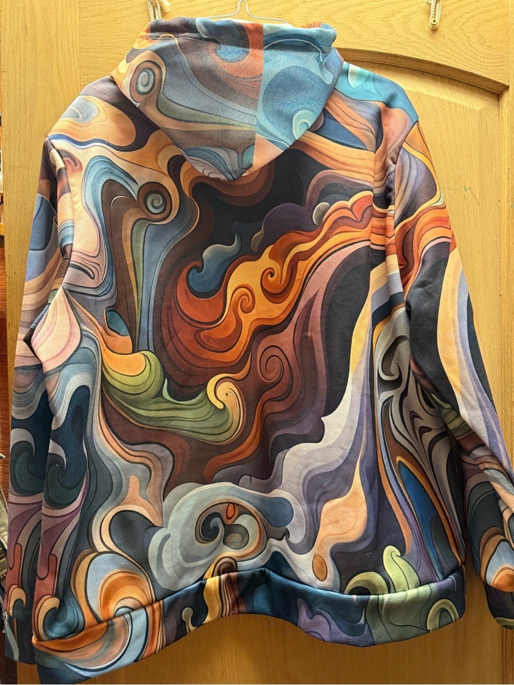 Multicolor Swirl Art Hoodie - Picture 6 of 7
